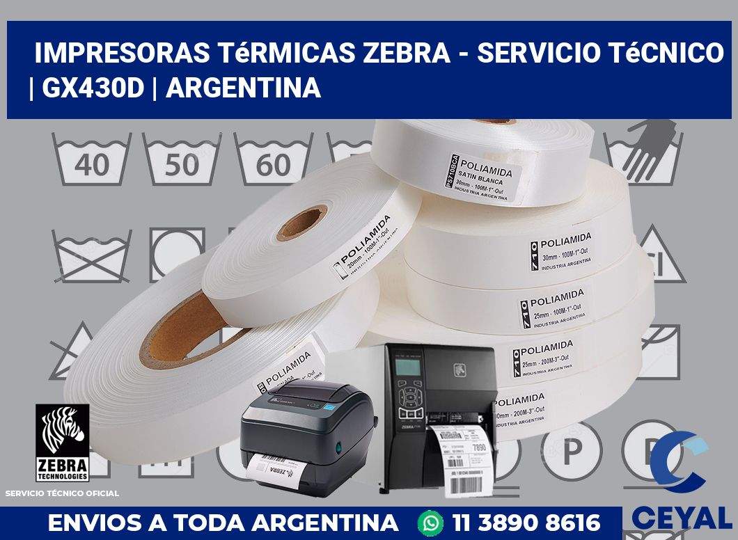 Impresoras térmicas Zebra - servicio técnico | GX430d | Argentina