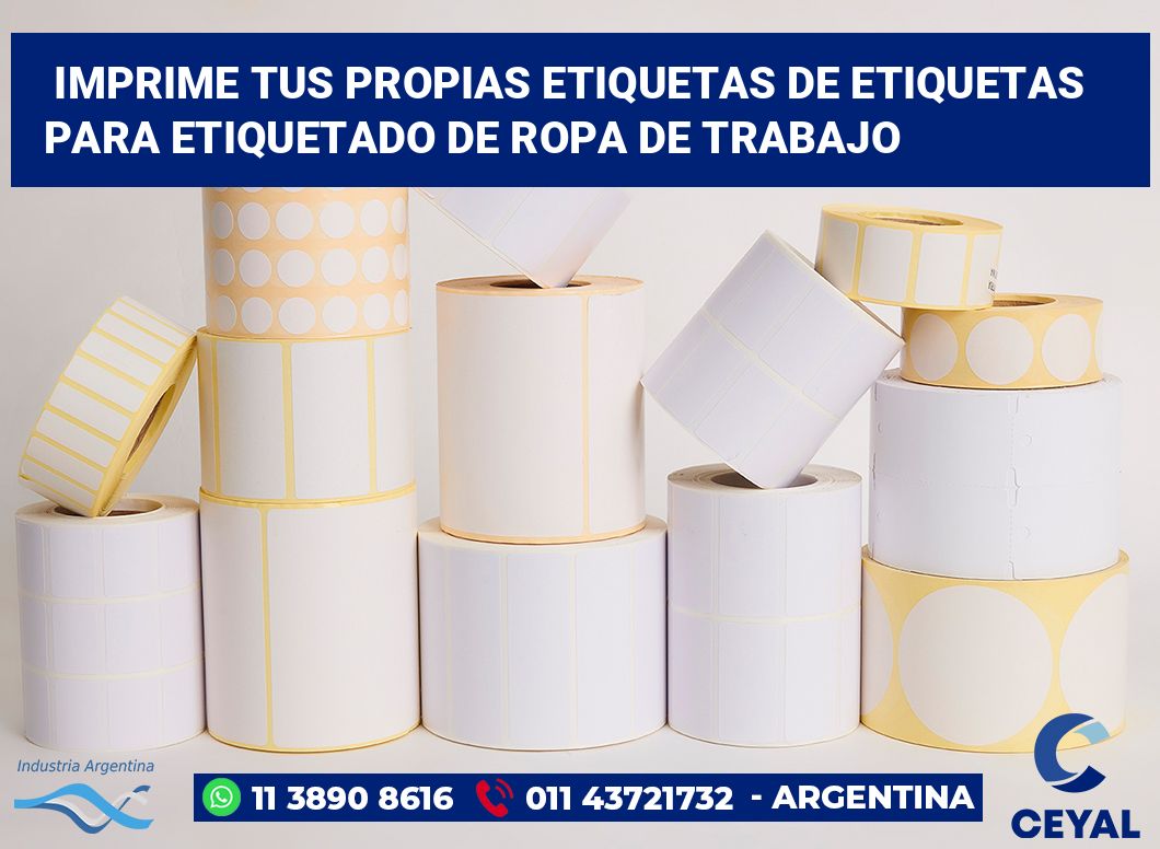 Imprime tus Propias Etiquetas de Etiquetas para Etiquetado de Ropa de Trabajo