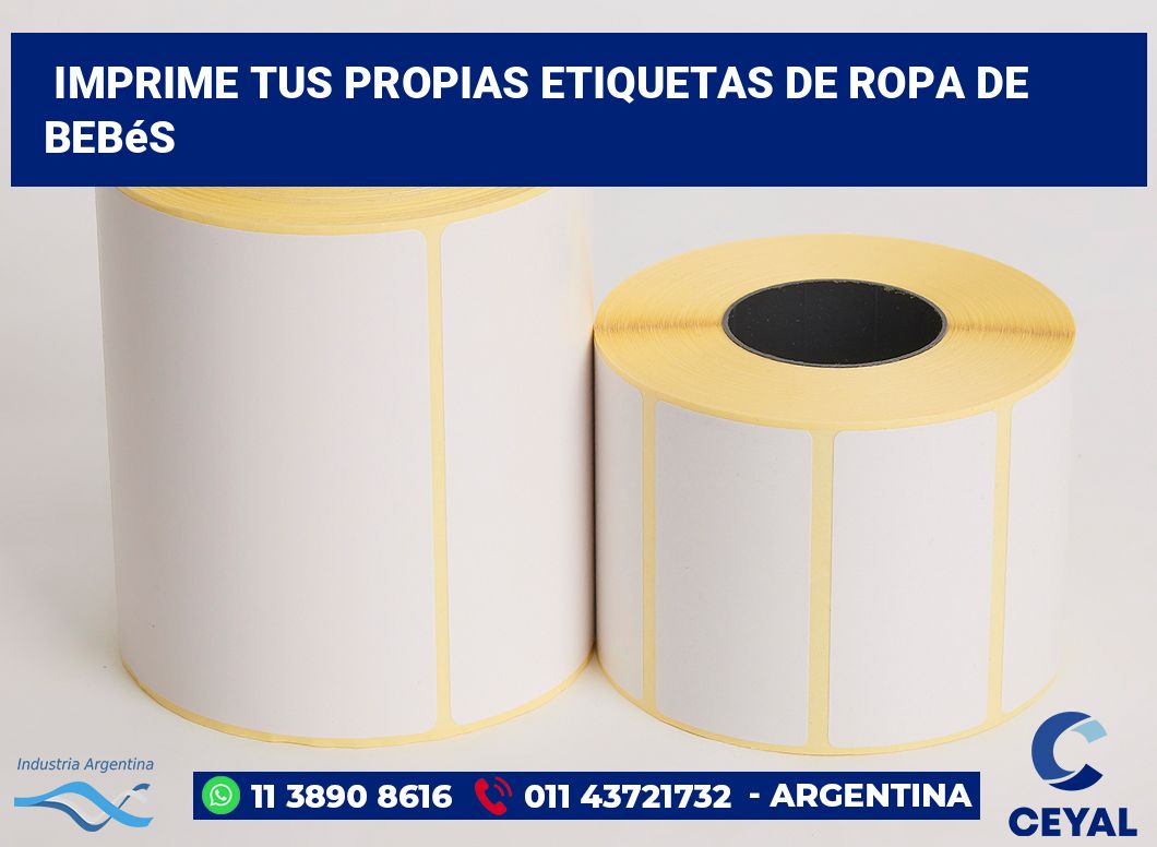 Imprime tus Propias Etiquetas de Ropa de Bebés