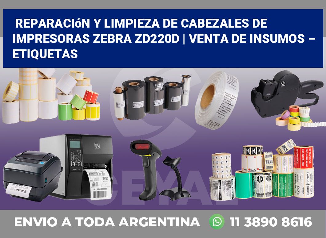 Reparación y limpieza de cabezales de impresoras Zebra ZD220d | Venta de insumos – Etiquetas