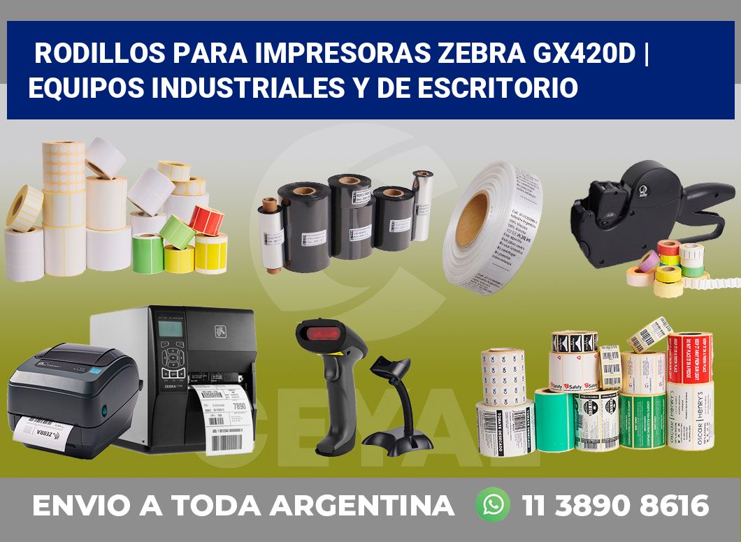 Rodillos para impresoras Zebra GX420d | Equipos industriales y de escritorio