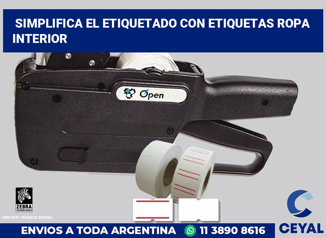 Simplifica el Etiquetado con Etiquetas ropa interior