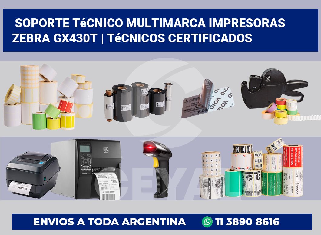 Soporte técnico multimarca impresoras Zebra GX430t | Técnicos certificados