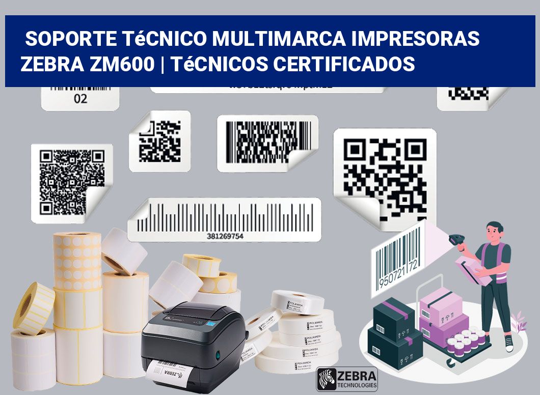 Soporte técnico multimarca impresoras Zebra ZM600 | Técnicos certificados