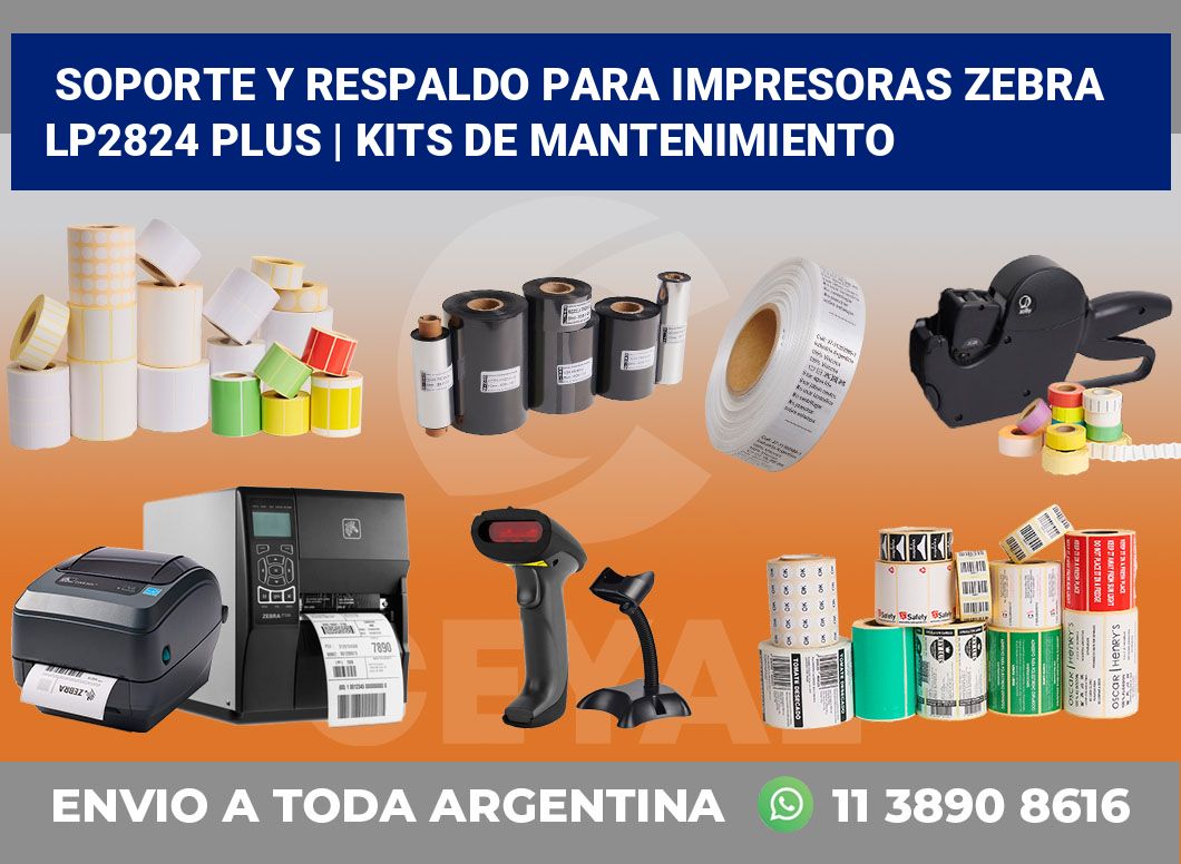 Soporte y respaldo para impresoras Zebra LP2824 Plus | Kits de mantenimiento