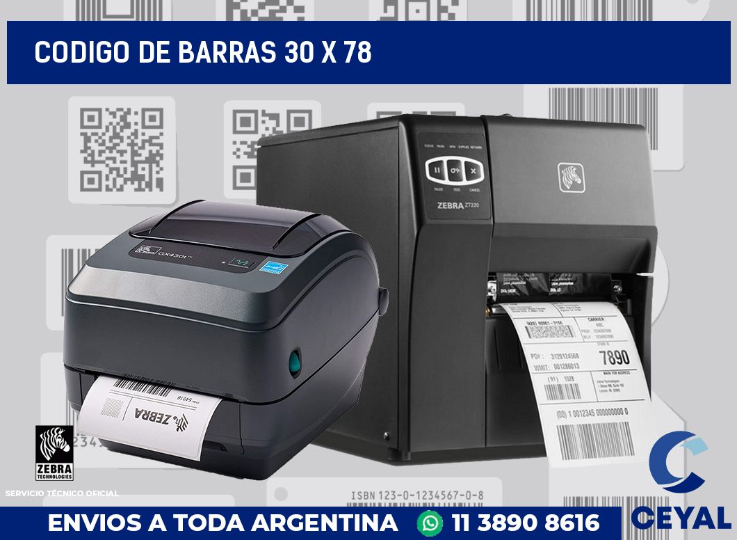 codigo de barras 30 x 78