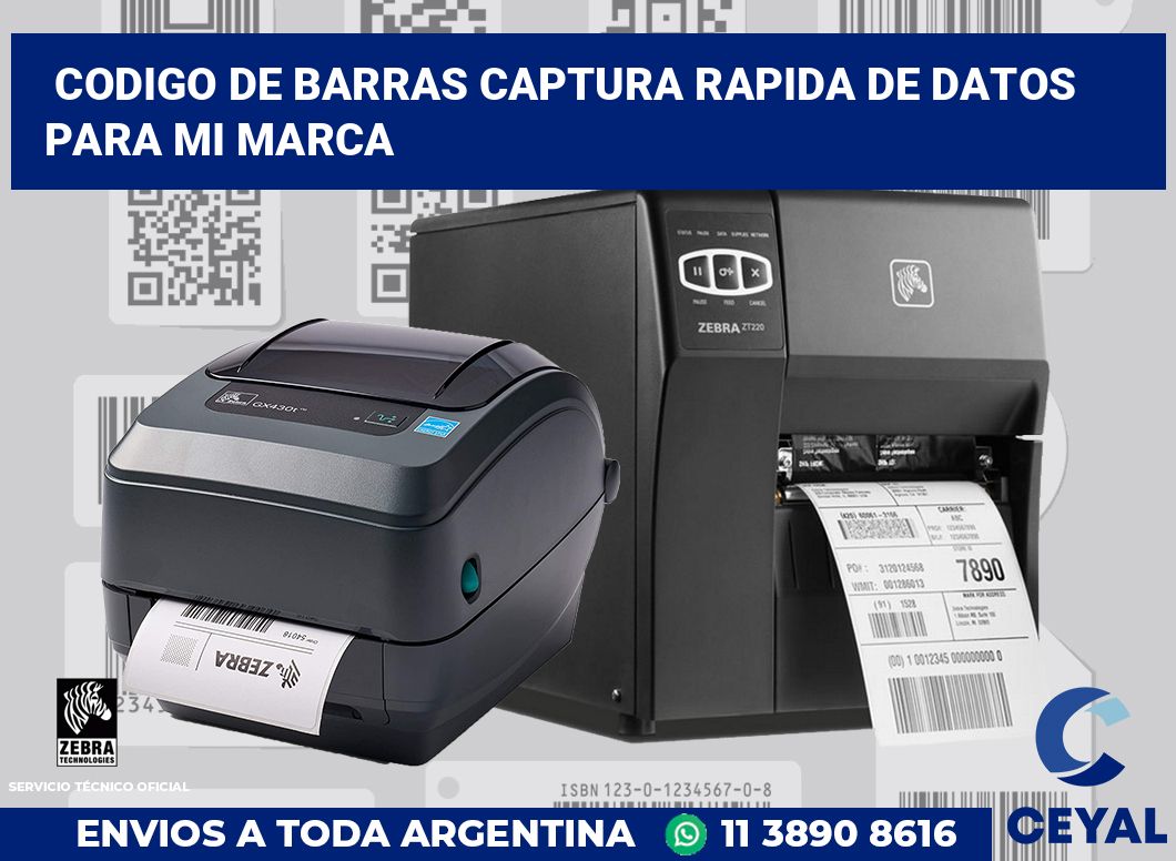 codigo de barras captura rapida de datos para mi marca