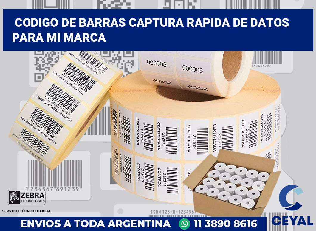 codigo de barras captura rapida de datos  para mi marca