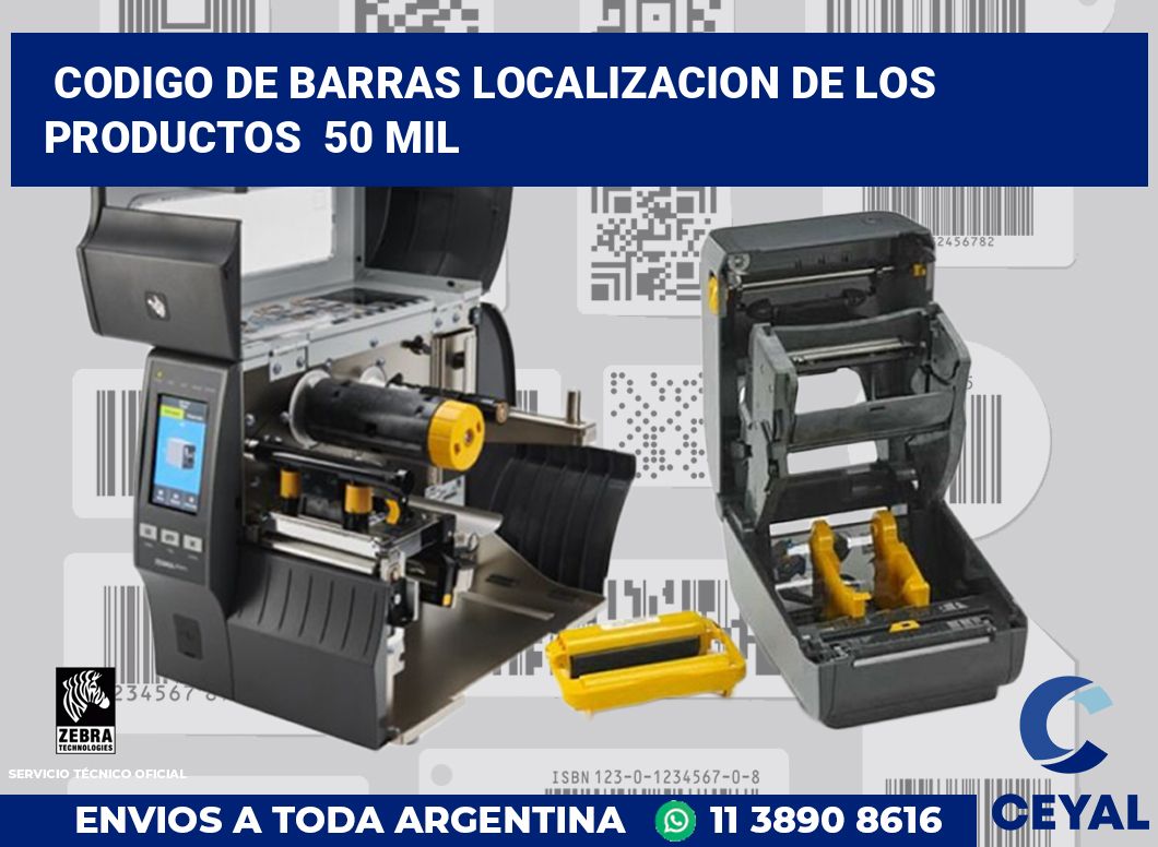 codigo de barras localizacion de los productos 50 mil