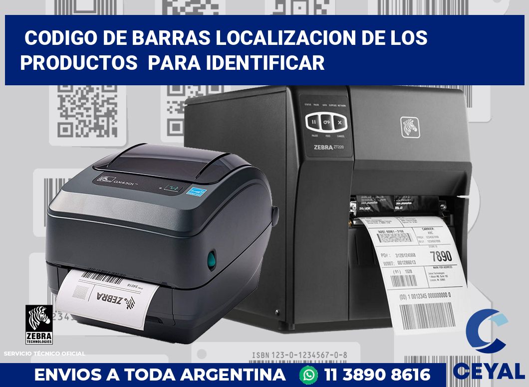 codigo de barras localizacion de los productos para identificar