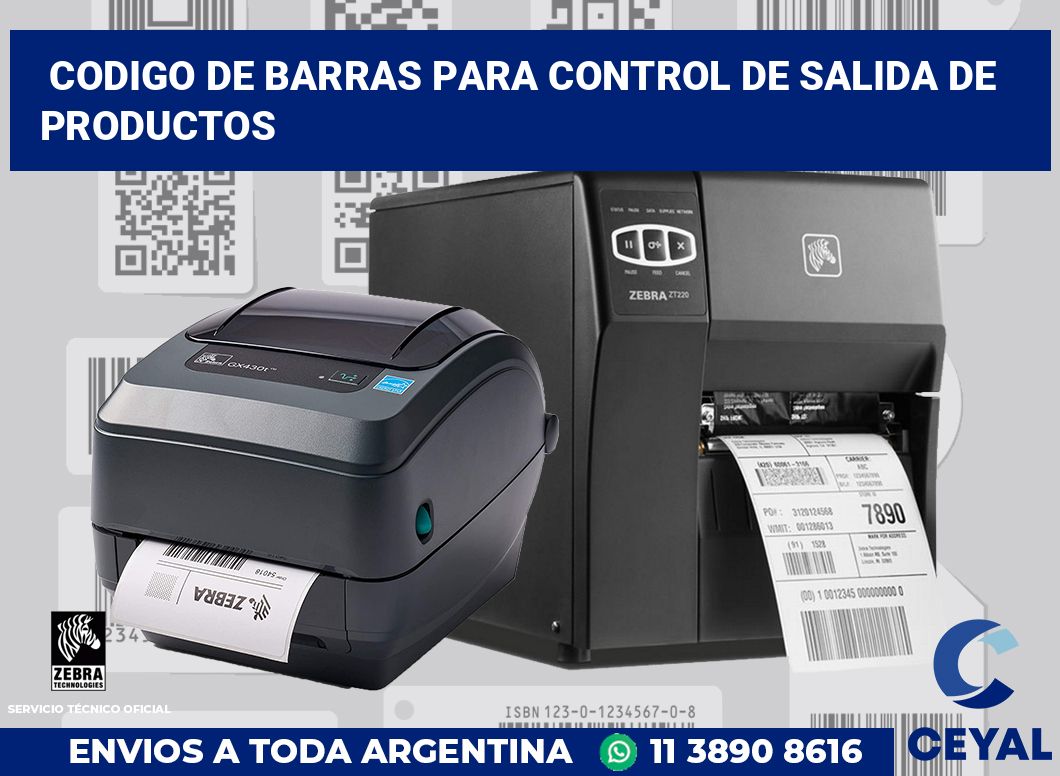 codigo de barras para control de salida de productos