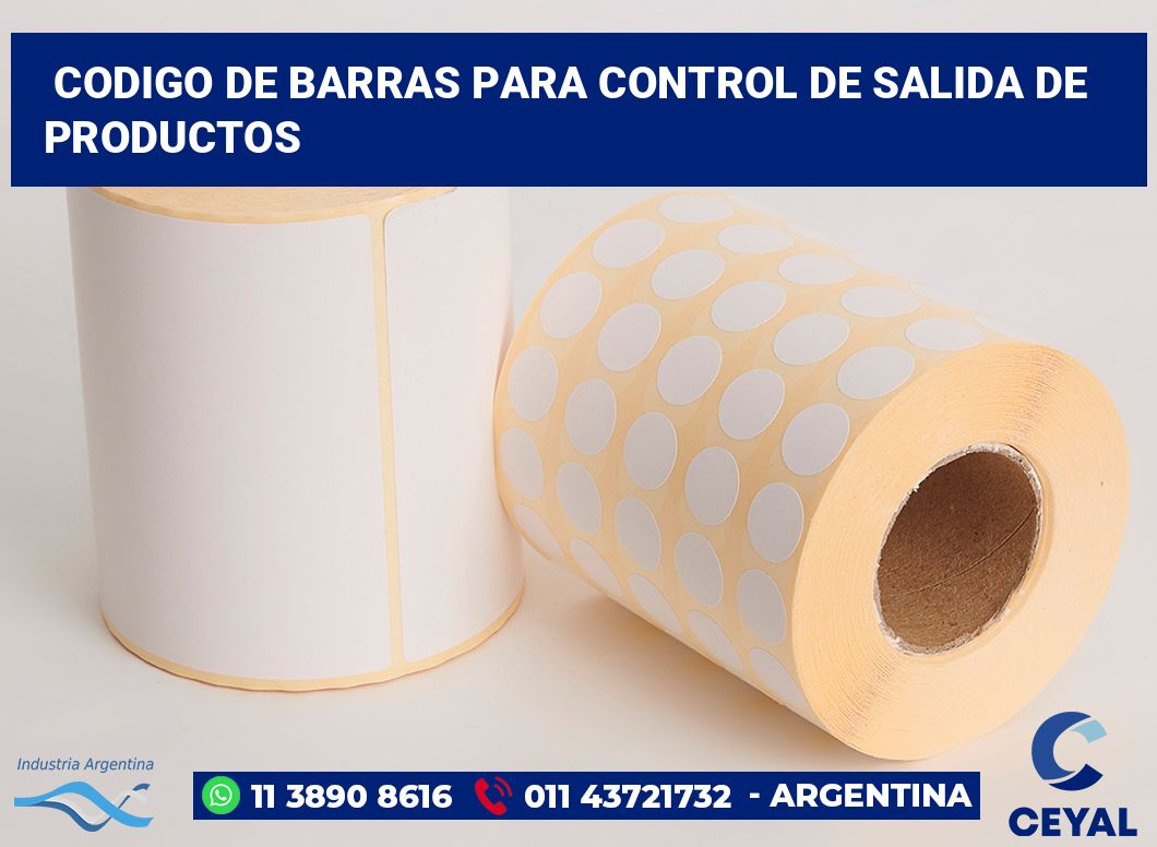 codigo de barras para control de salida de productos