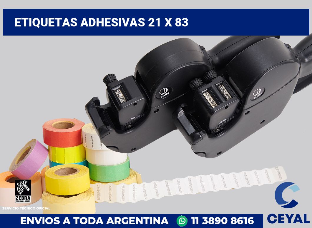 etiquetas adhesivas 21 x 83