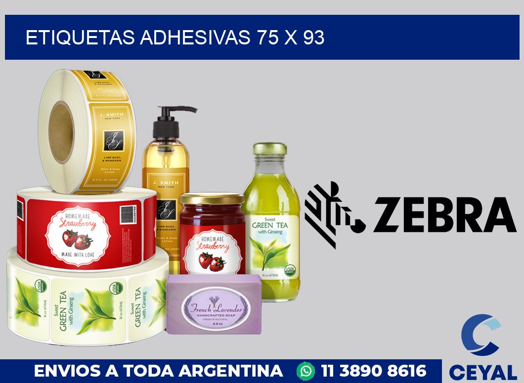 etiquetas adhesivas 75 x 93