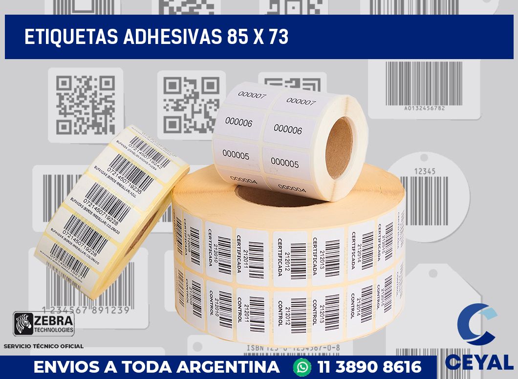 etiquetas adhesivas 85 x 73