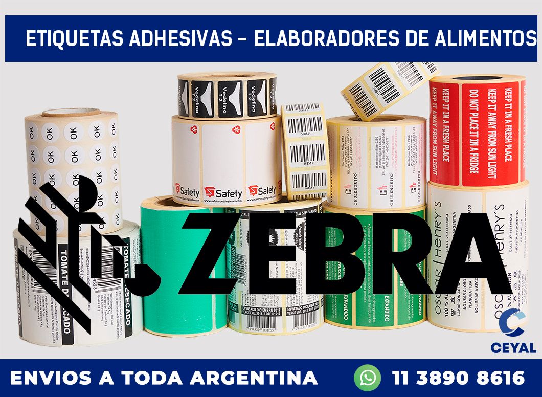 etiquetas adhesivas – elaboradores de alimentos