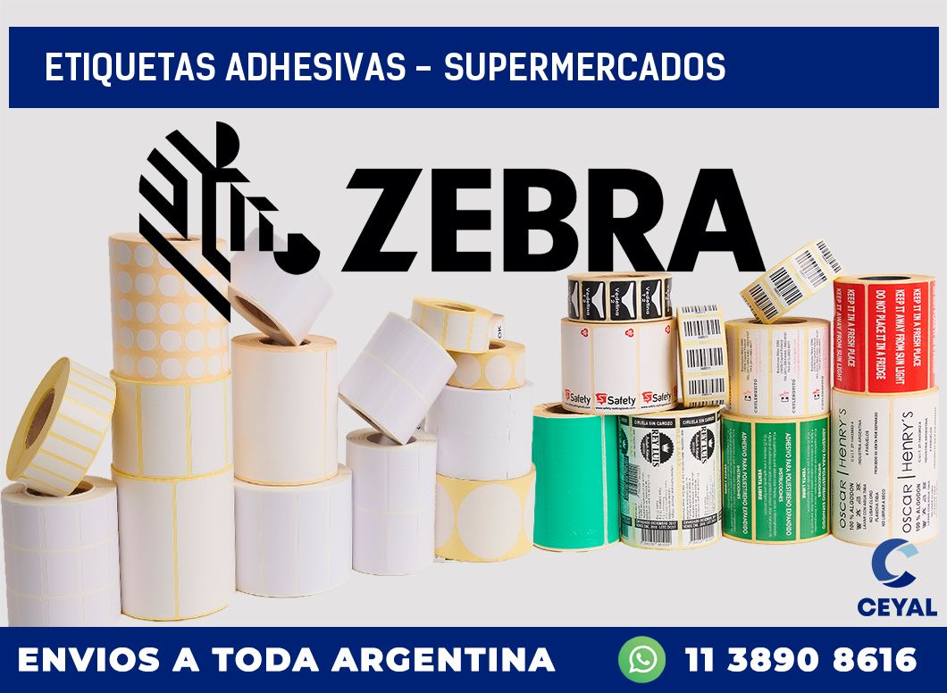 etiquetas adhesivas - supermercados