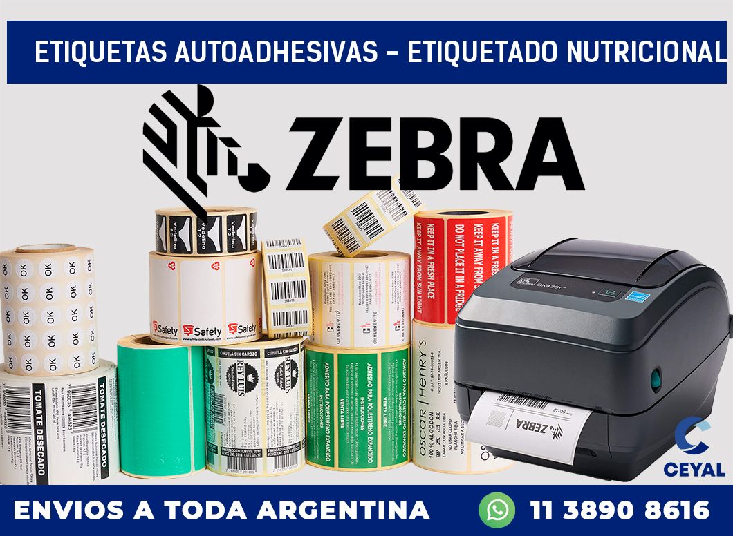 etiquetas autoadhesivas - Etiquetado Nutricional