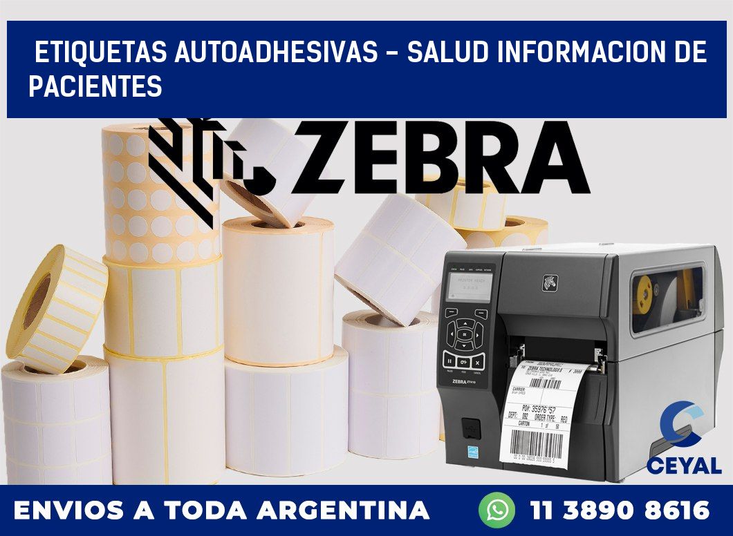 etiquetas autoadhesivas - salud informacion de pacientes