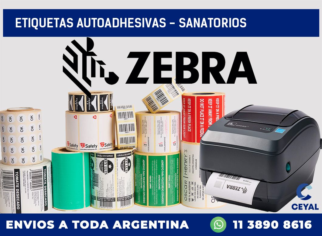 etiquetas autoadhesivas - sanatorios
