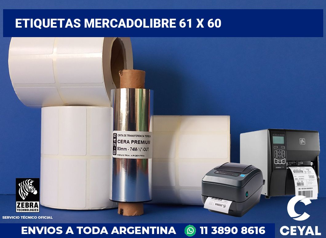 etiquetas mercadolibre 61 x 60