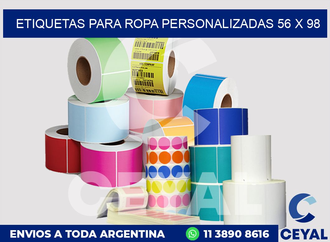 etiquetas para ropa personalizadas 56 x 98