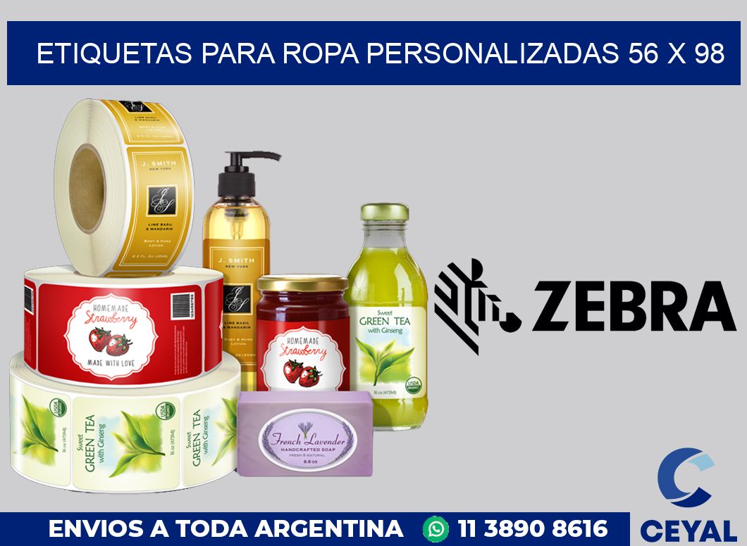 etiquetas para ropa personalizadas 56 x 98