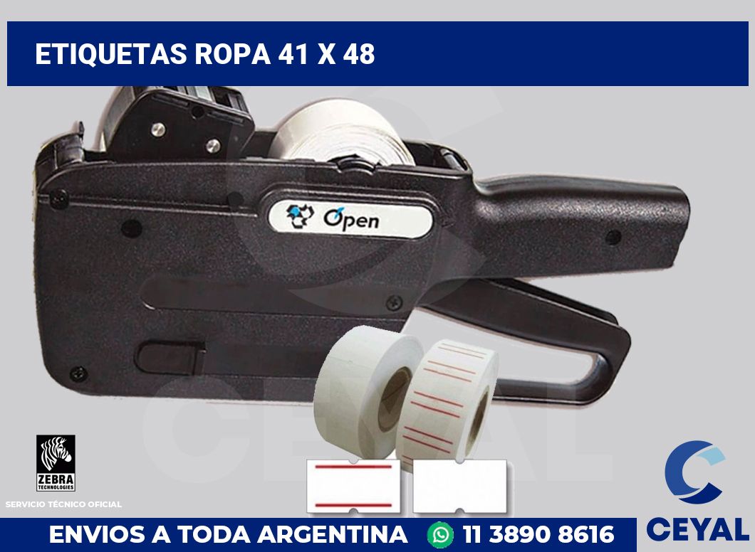 etiquetas ropa 41 x 48