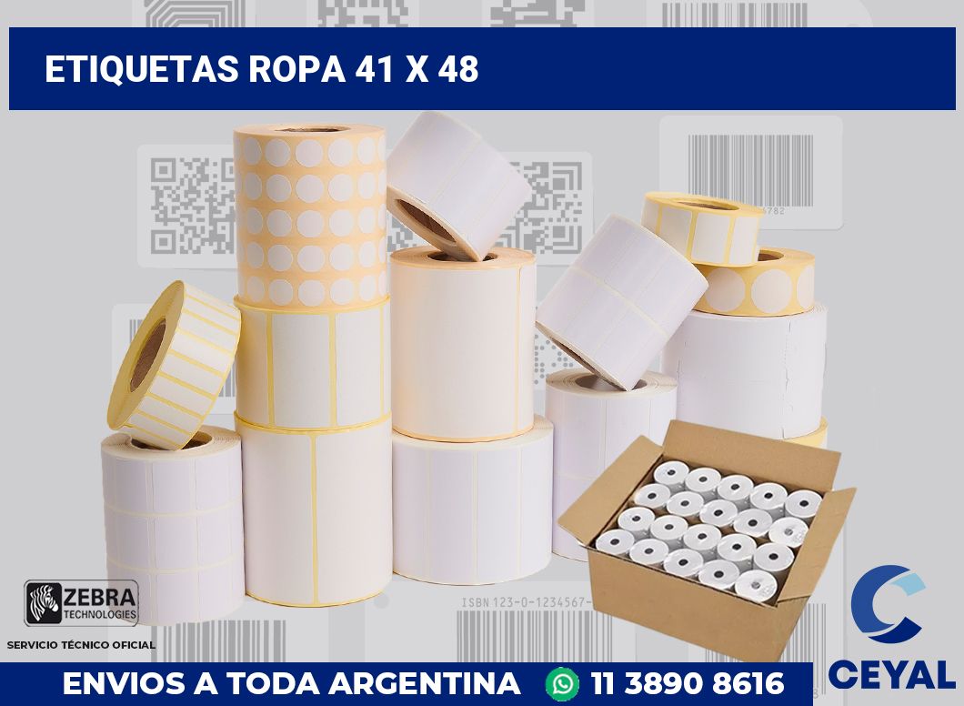 etiquetas ropa 41 x 48