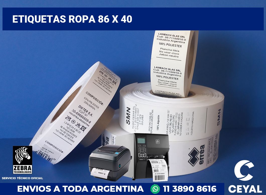etiquetas ropa 86 x 40