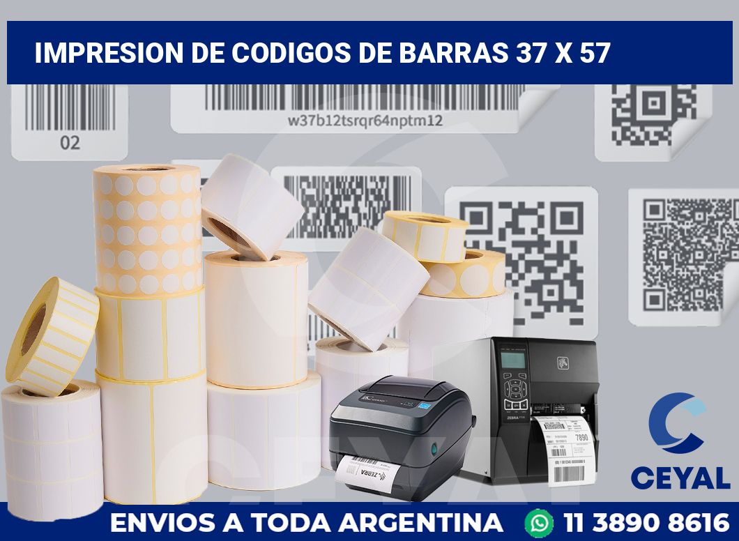impresion de codigos de barras 37 x 57