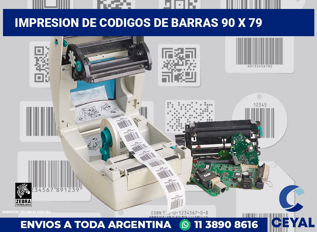impresion de codigos de barras 90 x 79