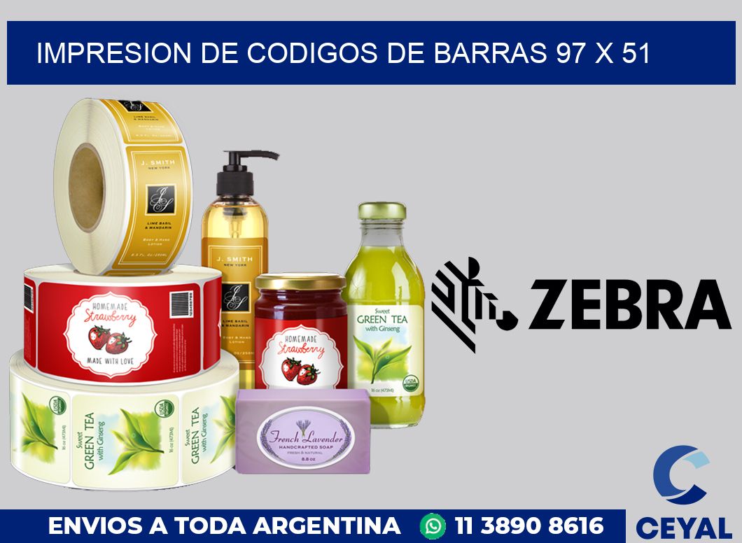 impresion de codigos de barras 97 x 51