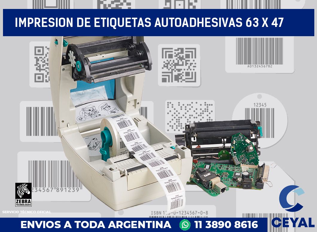 impresion de etiquetas autoadhesivas 63 x 47