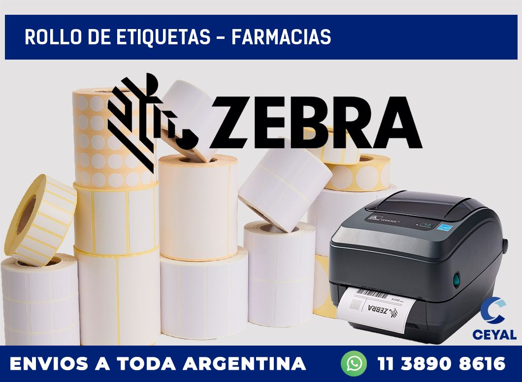 rollo de etiquetas - Farmacias