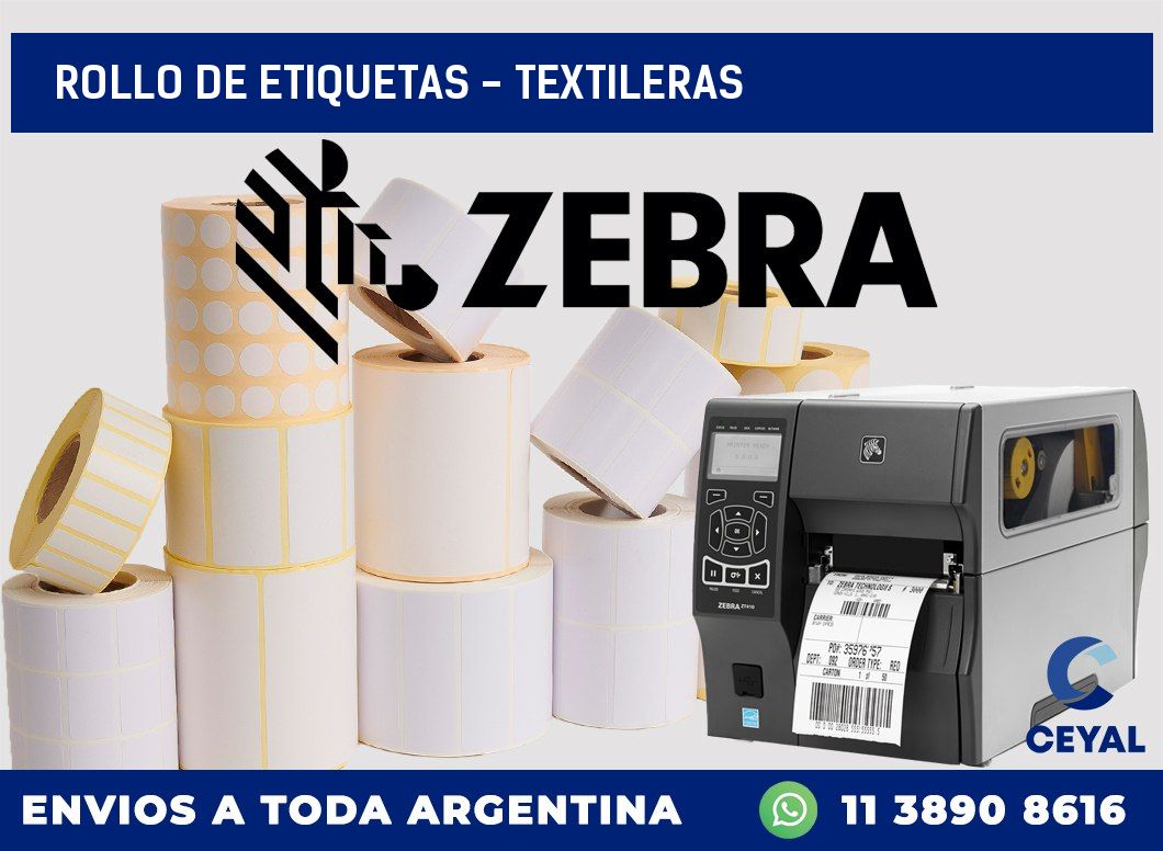 rollo de etiquetas - textileras