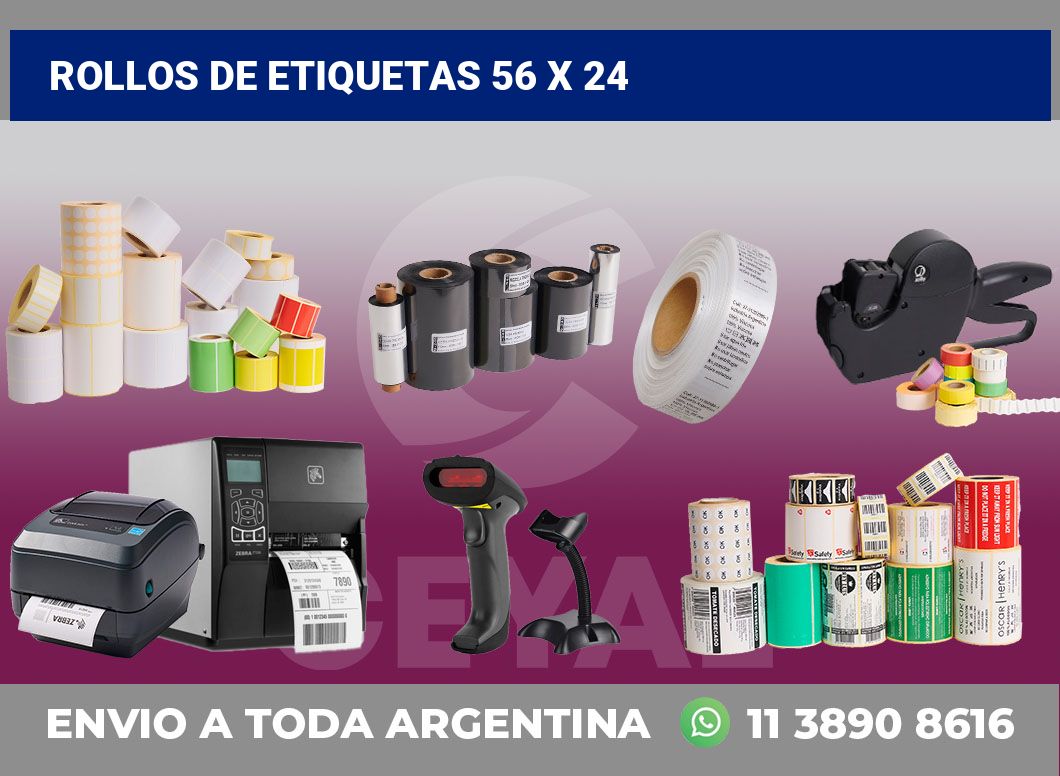rollos de etiquetas 56 x 24