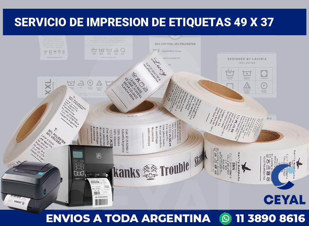 servicio de impresion de etiquetas 49 x 37