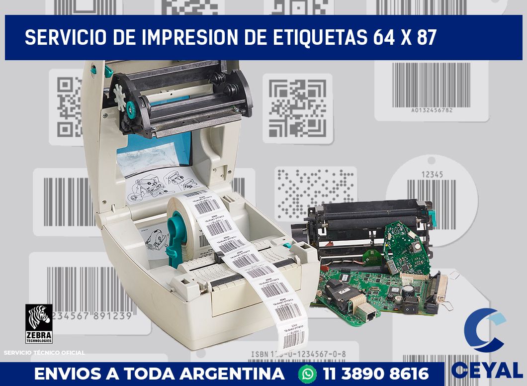 servicio de impresion de etiquetas 64 x 87