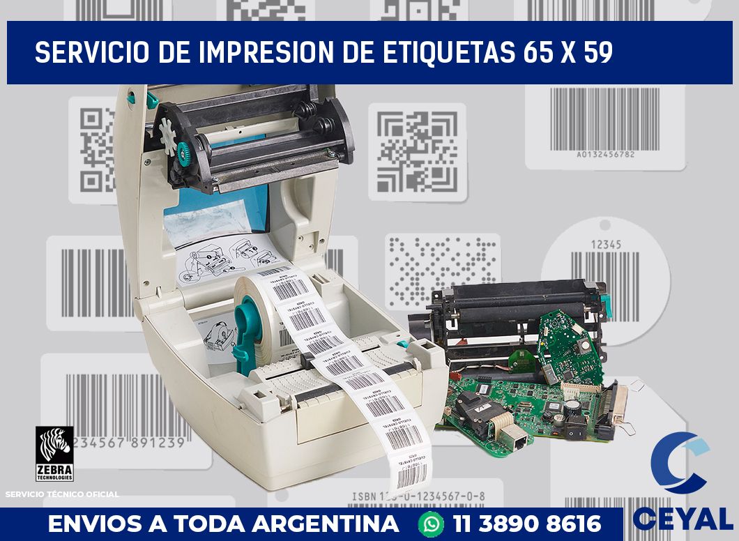 servicio de impresion de etiquetas 65 x 59