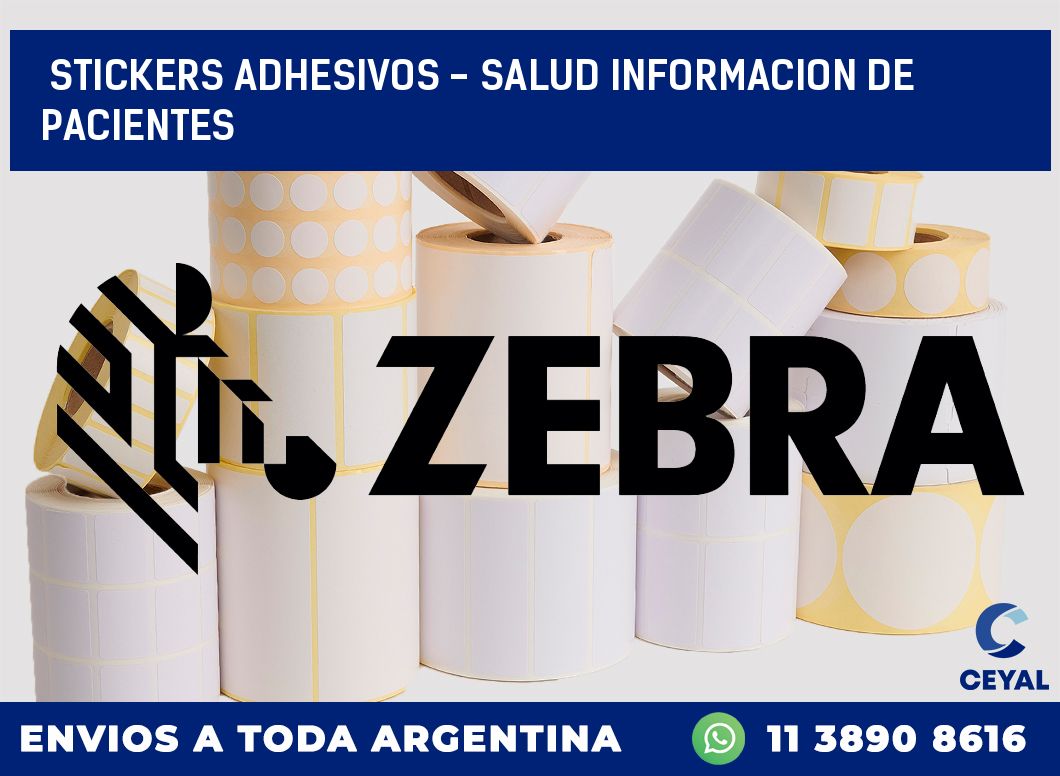 stickers adhesivos - salud informacion de pacientes