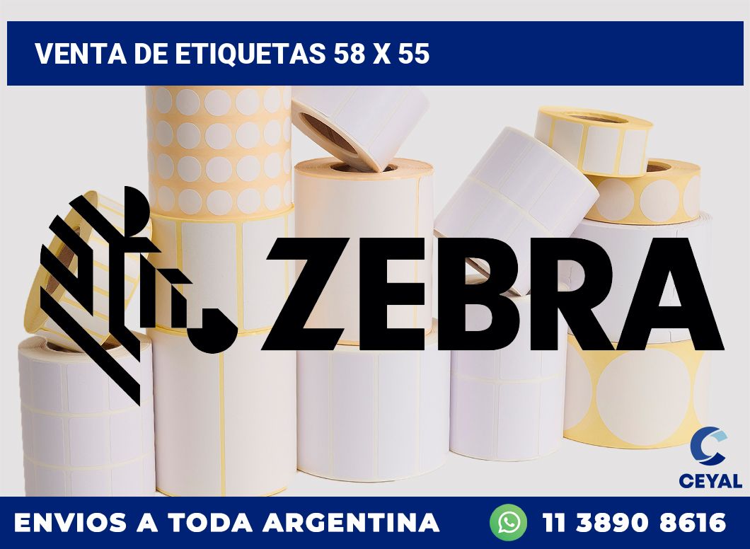 venta de etiquetas 58 x 55
