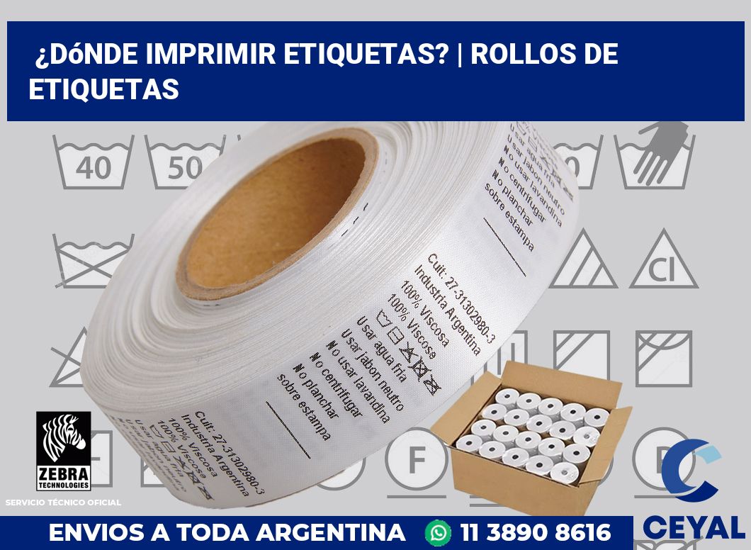¿Dónde imprimir etiquetas? | rollos de etiquetas