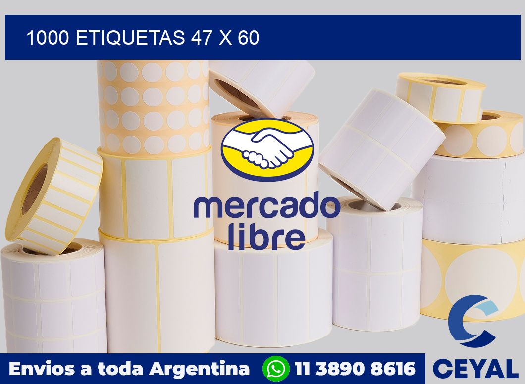 1000 etiquetas 47 x 60