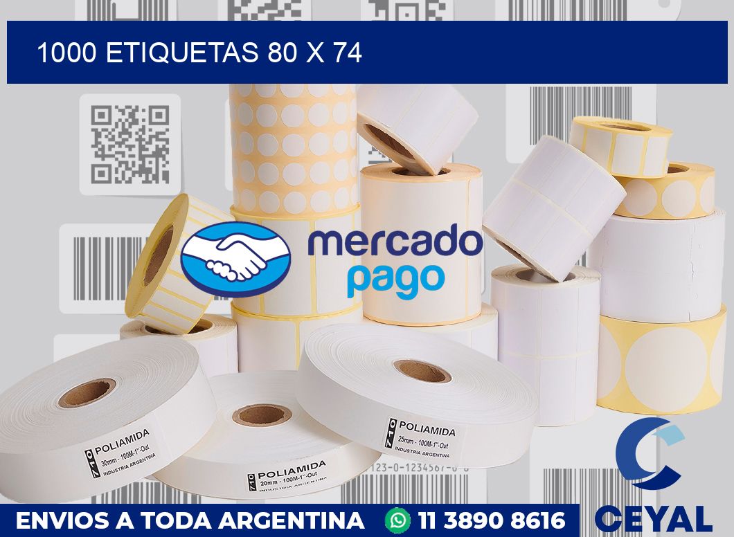 1000 etiquetas 80 x 74