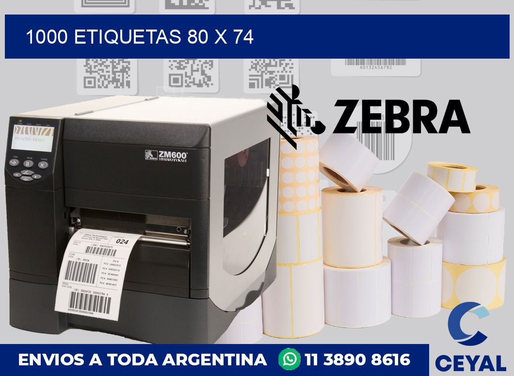 1000 etiquetas 80 x 74