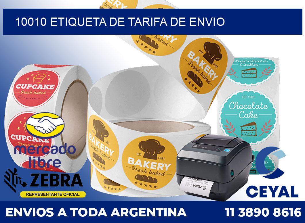 10010 Etiqueta de tarifa de envio