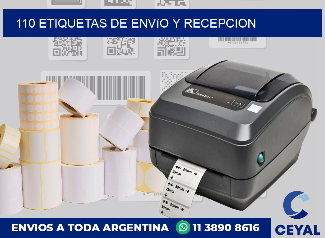 110 Etiquetas de envío y recepcion