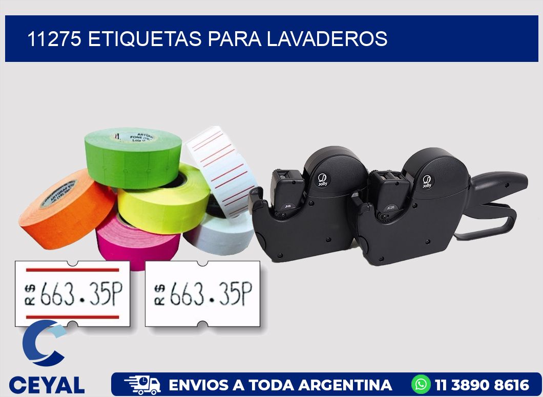 11275 Etiquetas para lavaderos