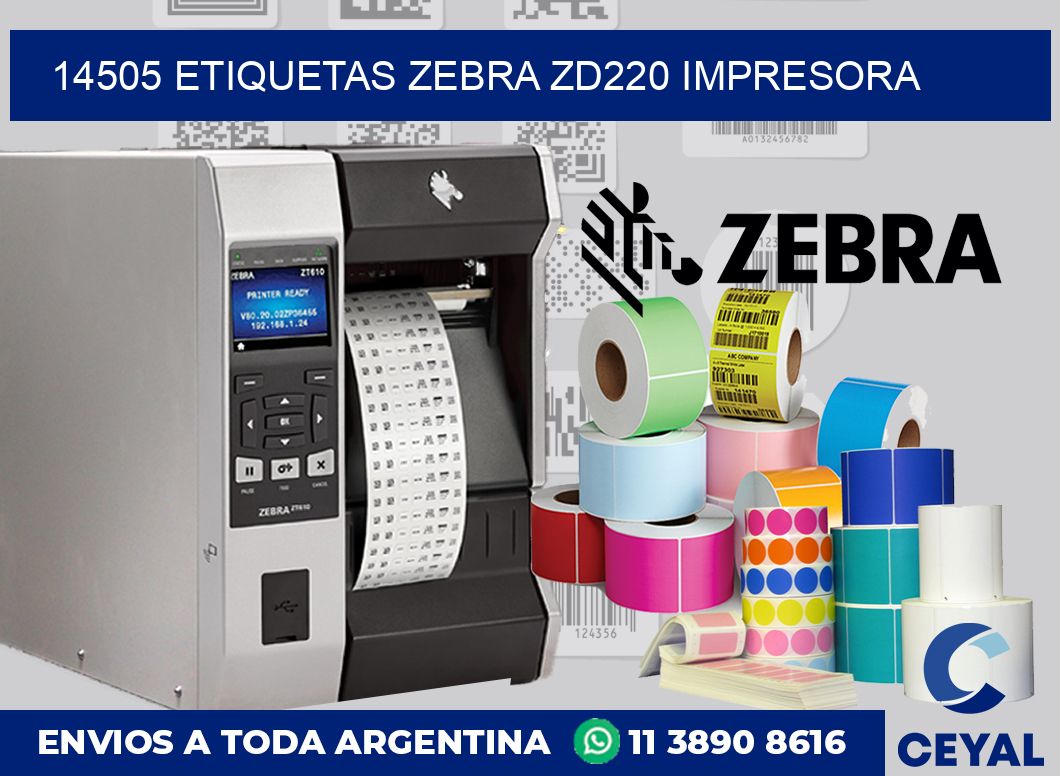 14505 etiquetas Zebra zd220 impresora